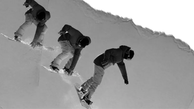 snowboarder in three images doing a 360 in the air